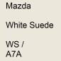 Preview: Mazda, White Suede, WS / A7A.